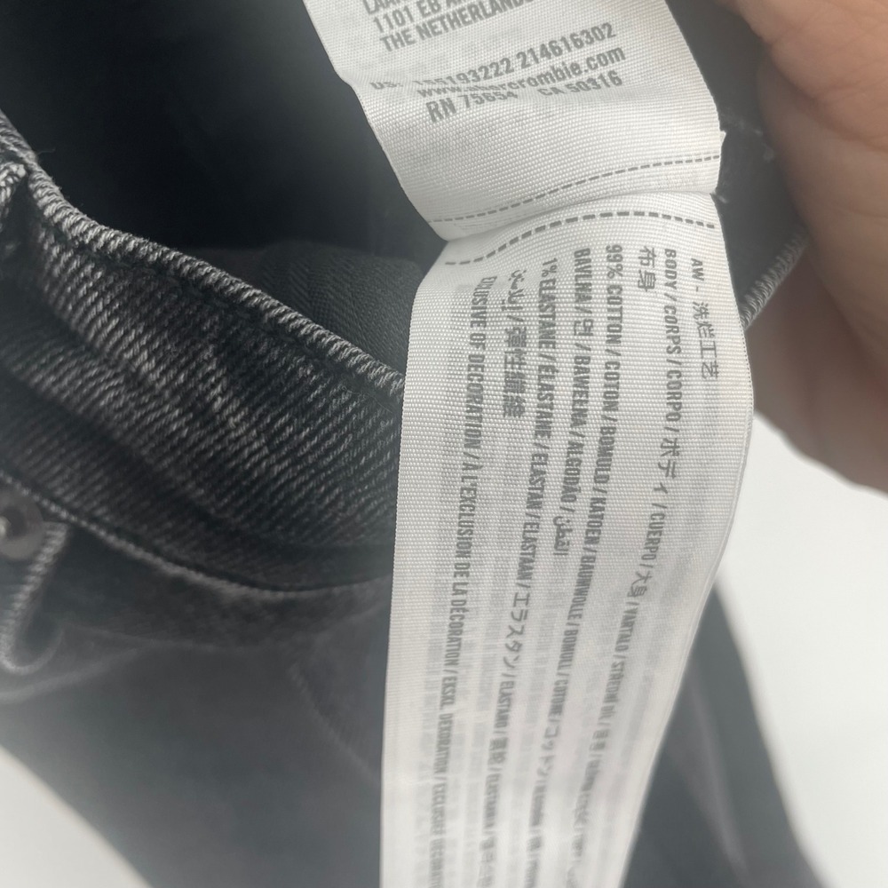 Abercrombie & Fitch Curve 90s Slim Straight High Rise Assymeticrical Jeans sz 27 - Picture 10 of 11